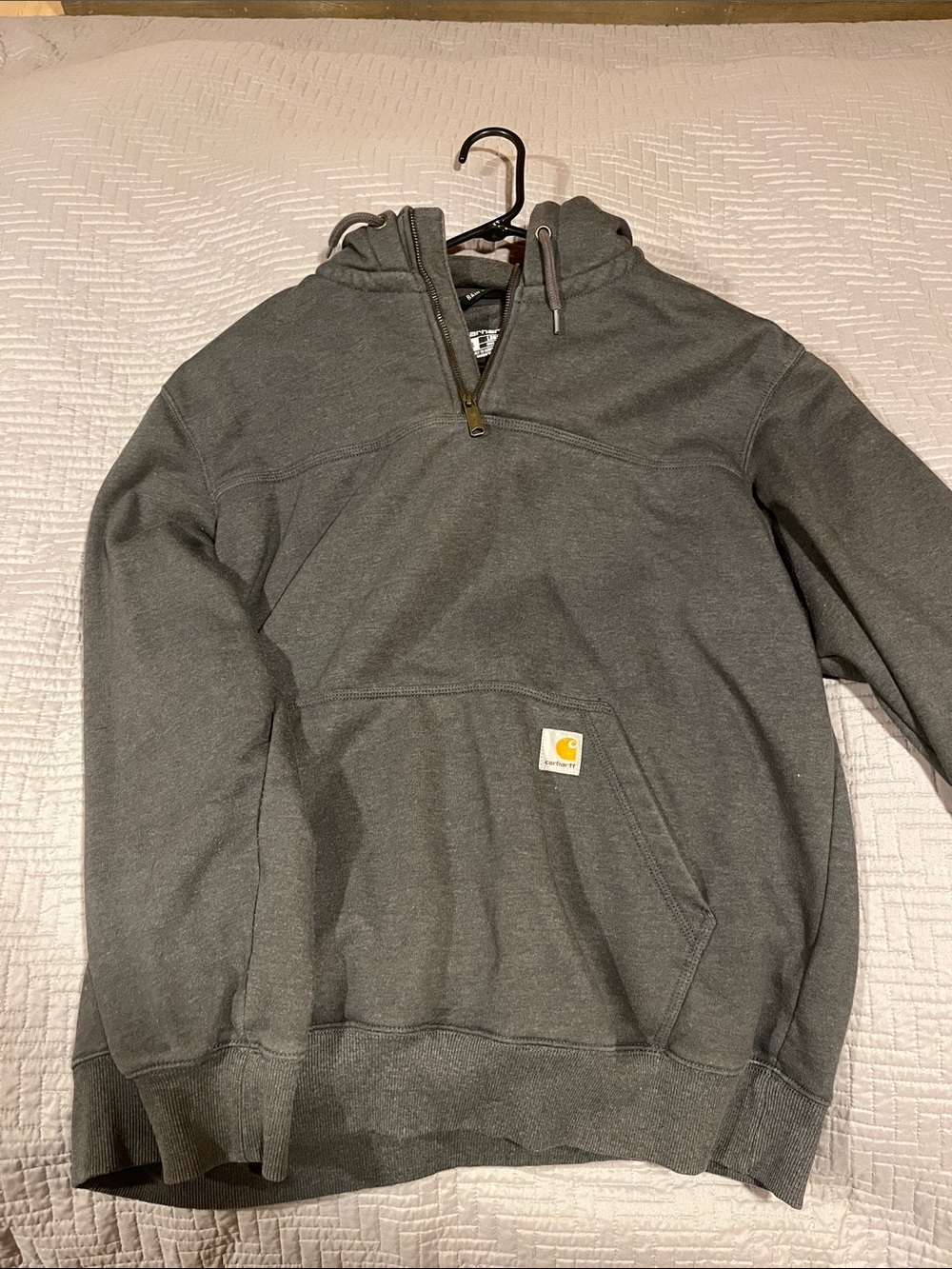 Carhartt Men's Dark Gray Quarter-Zip Hoodie